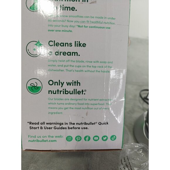 NutriBullet Nutrition Extractor Blender Juicer,  600 Watt Brand Open Box - Picture 3 of 8